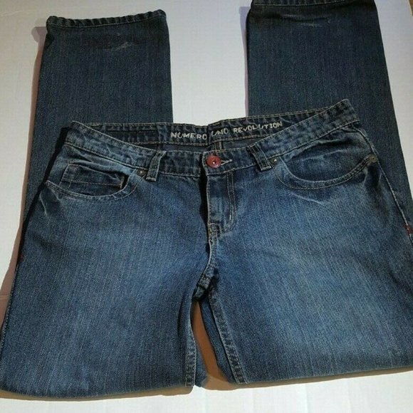 Revolution Numero Uno Jeans NU Raw with Fades Blue Denim Size 30 Women - Picture 5 of 10